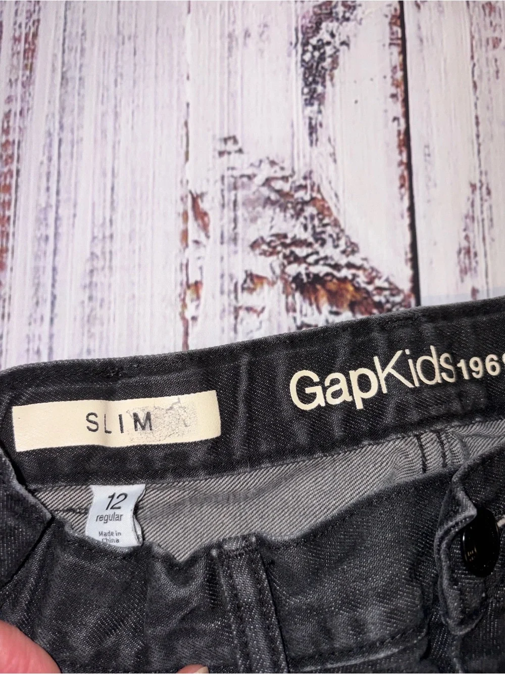 Gapkids Girls Size 12 Slim Black Wash Jeans